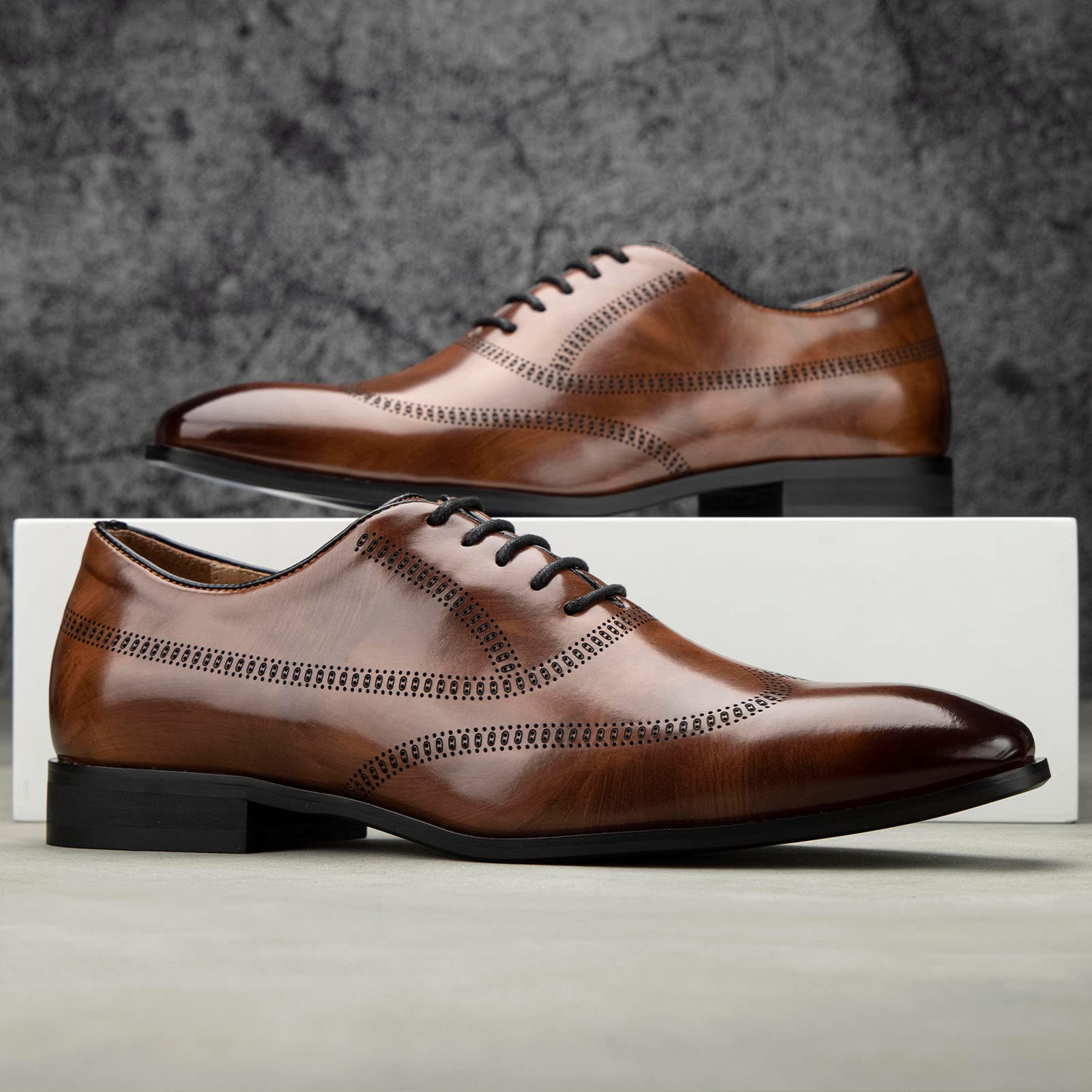 MEIJIANA Oxford Business Lederschuhe für Herren, Schnürschuhe, formelle Schuhe, Oxfords