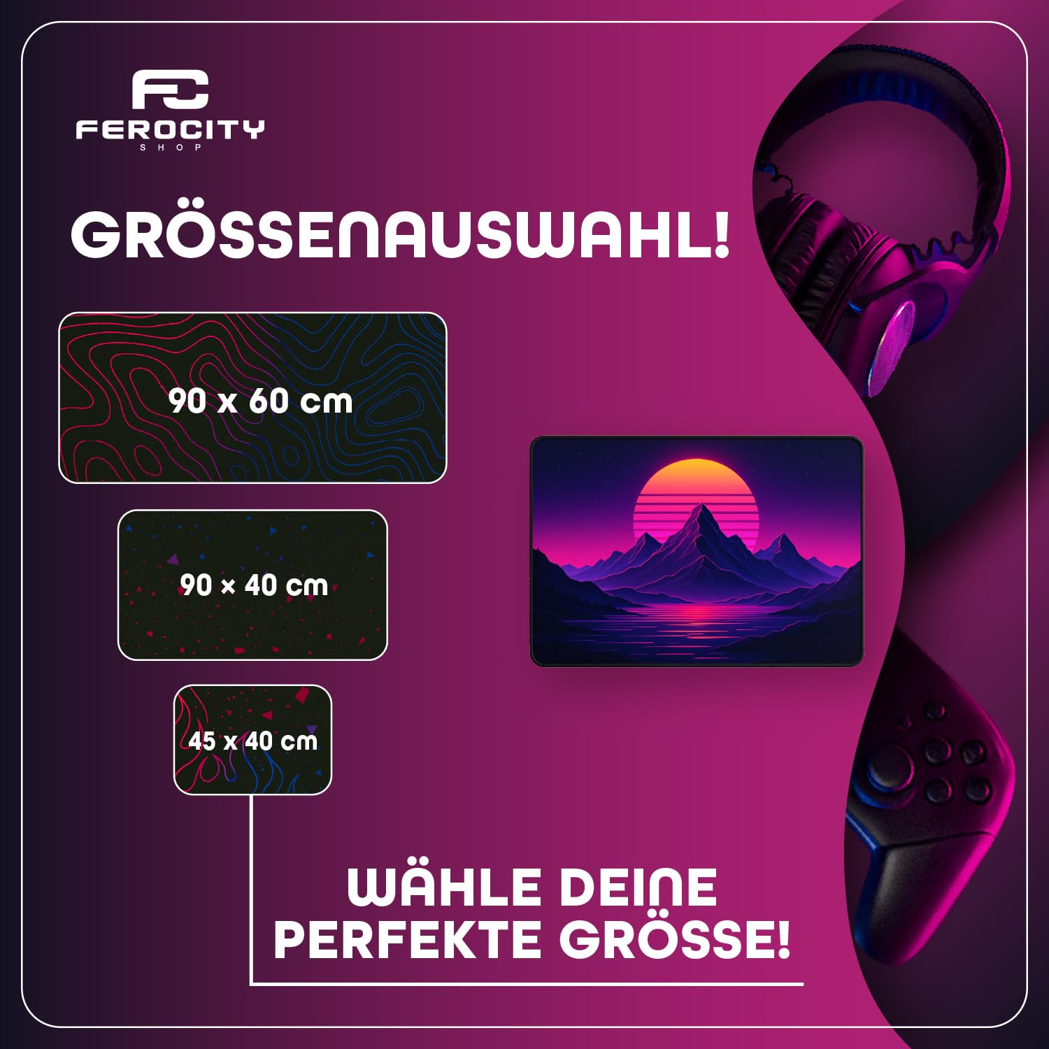 Tapis de souris gaming photo personnalisée | XL 900×400 mm | 3 mm d’épaisseur | tapis gaming XXL pour PC portable | Créez et imprimez avec votre propre photo et texte | Base en caoutchouc [167]