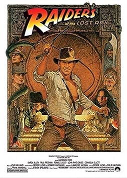 BUY ART FOR LESS Officially Licensed Indiana Jones - Raiders of the Lost Ark 1982 - Cracking the Whip Art Poster - 36 x 24 Inch - Decorative Print - Poster Paper - Ready to Frame