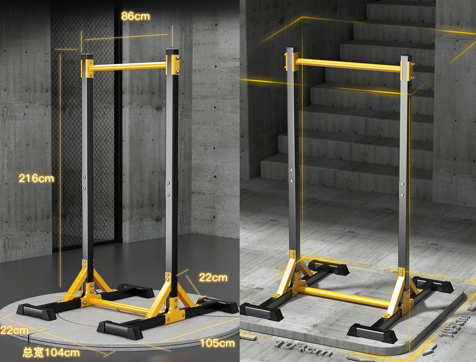 Stazione per trazioni Barra per trazioni Autoportante, Attrezzatura da palestra per la casa, Portata 200 kg