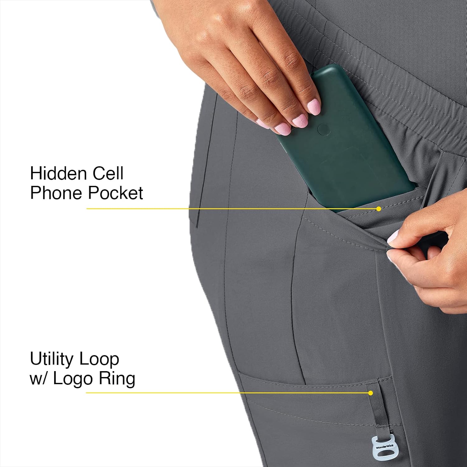 WonderWink Women's W123 Maternity Jogger Scrub Pant - Image 6