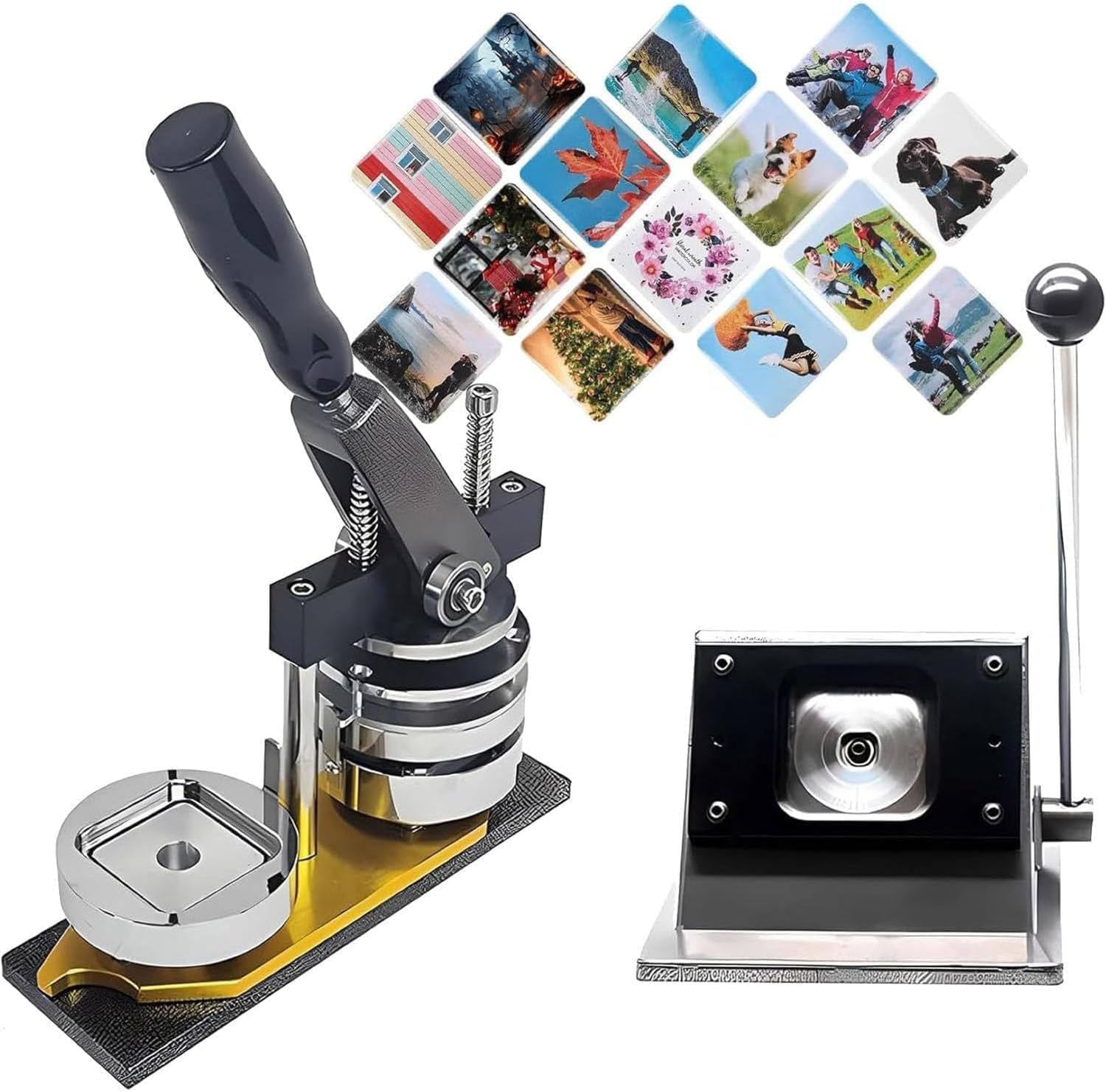 GTHTUHFD Badge Maker, Magnet Making Machine, Badge Maker Machine, Badge Making Machine, Fridge Magnet Magnet Maker Machine, Square Fridge Magnet Maker