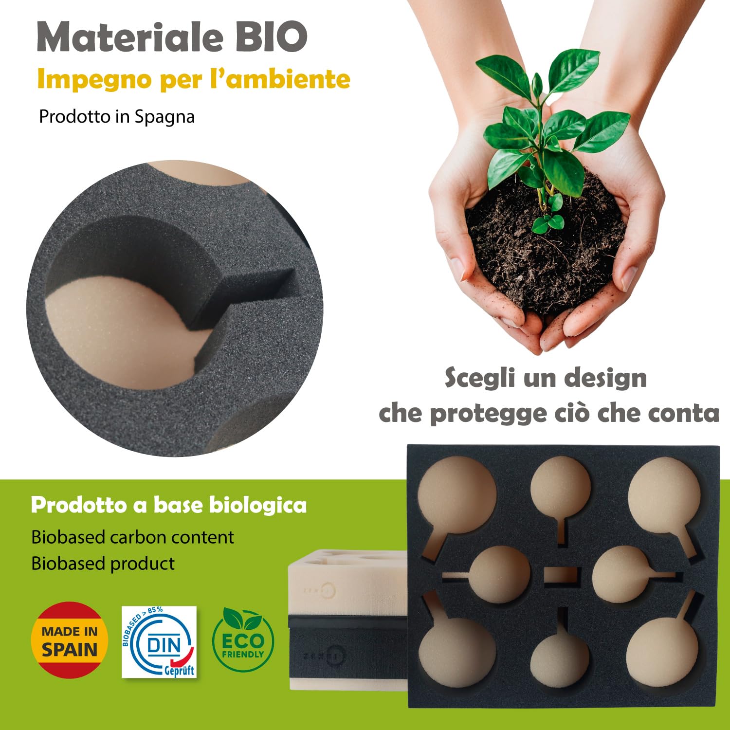 ZENKI Supporto per tazze per camper (8 tazze, 8 cucchiai, 4 cunei di fissaggio), materiale biologico. Per camper, roulotte, barche. Supporto per bicchieri e tazze per roulotte Airstream. Accessorio