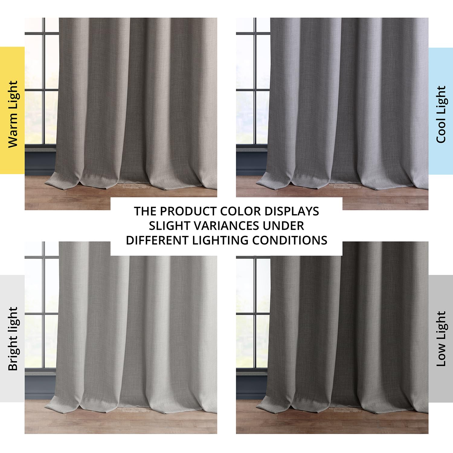 HPD Half Price Drapes Grommet Linen Curtains 84 Inches Long Room Darkening Curtains for Bedroom & Living Room (1 Panel) - Image 3