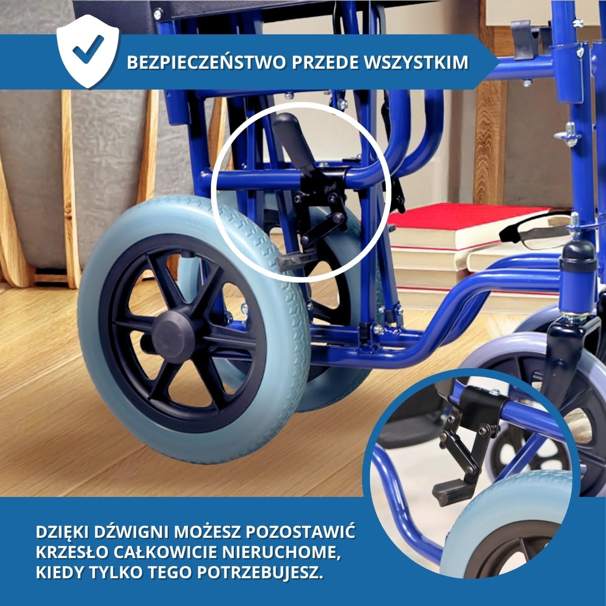 Wózek inwalidzki | VIP | składane | Wyjmowane podłokietniki i podnóżek | Maestranza | Mobiclinic