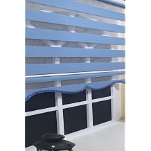 Zebra Stor Perde Mavi Etek Dilimli ST 006