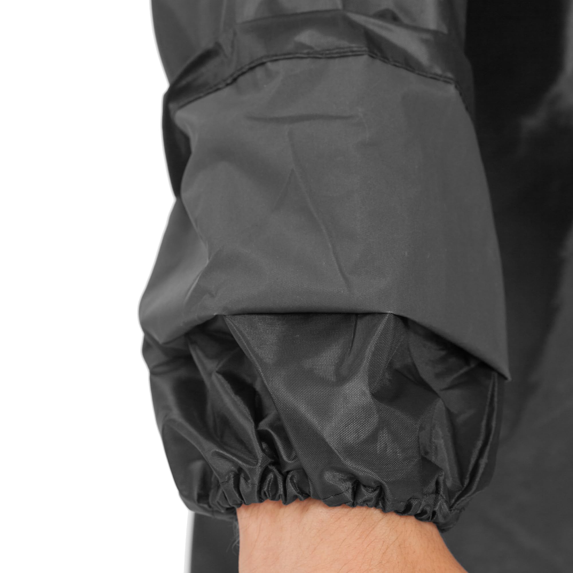 BWOLF Himalaya - Tuta antipioggia da uomo, a maniche lunghe, impermeabile, con elastico in vita, giacca con cappuccio, giacca antipioggia + pantaloni da pioggia, 2 tasche