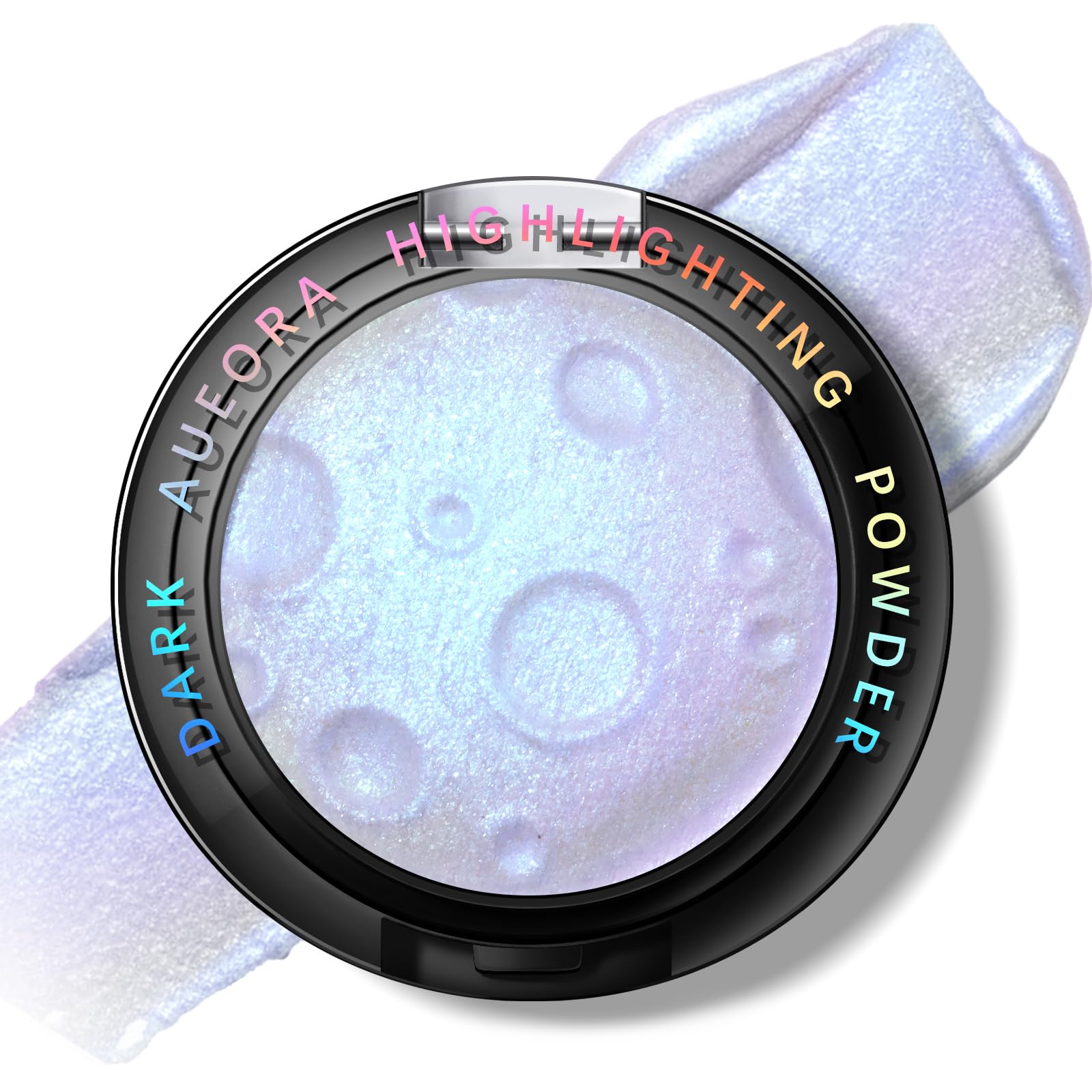 Noerrors Chameleon Blue Holographic Highlighter, Multichrome Multi-use Eyeshadow Sparkling Color Shifting Eye Highlighter Palette, Inner Corner Eye Brightener for Mermaid Makeup, Unique Planet Design