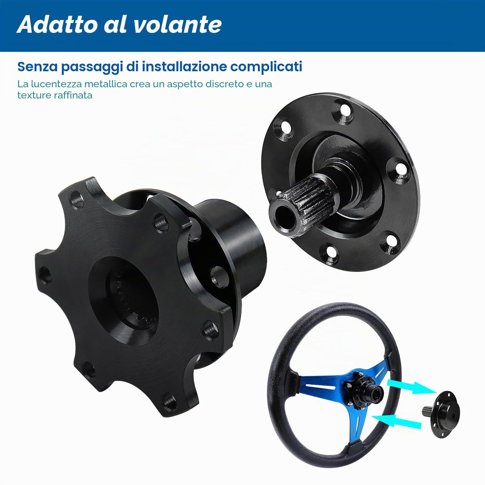 Lenkrad Schnellspanner, Universal 6-Loch Snap off Boss Kit für Race/Rally/Motorsport Horn-Taste nicht unterstützt