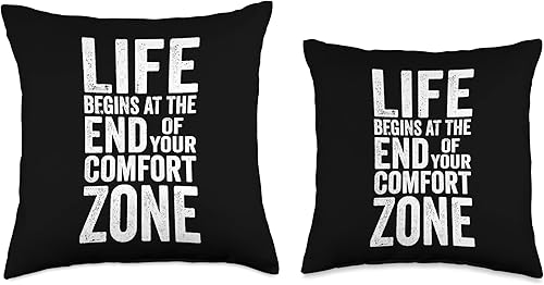 Miniatura 3 de Life Begins At The End Of Your Comfort Zone Computer Geeks Throw Pillow