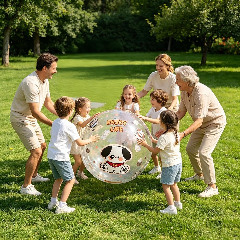 Pallone da spiaggia gonfiabile gigante, 99 cm, in PVC extra spesso, per bambini e adulti, pallone da calcio galleggiante per parco acquatico all'aperto, campeggio, cortile e giochi di squadra