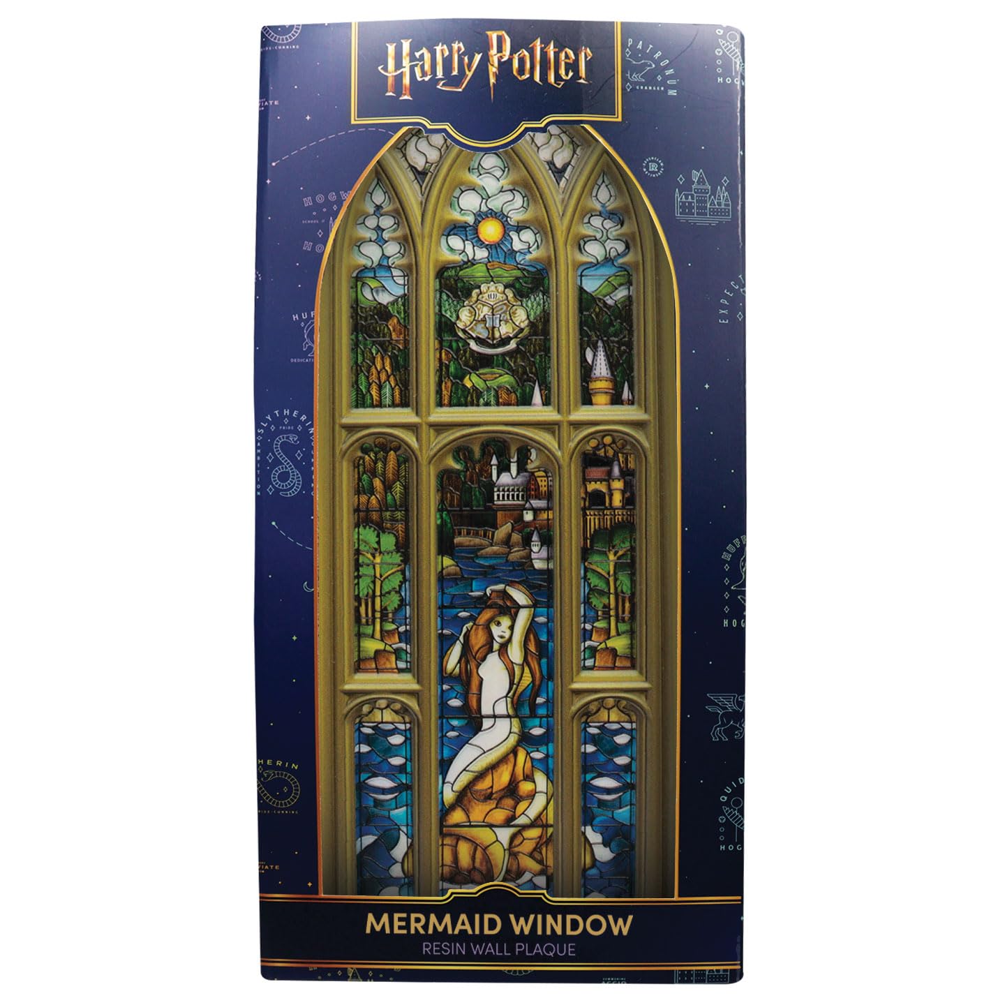 FaNaTtik Harry Potter Meerjungfrau Buntglas Fenster Harz Plaque - Triwizard Turnier Black Lake Sammlerstück Dekor