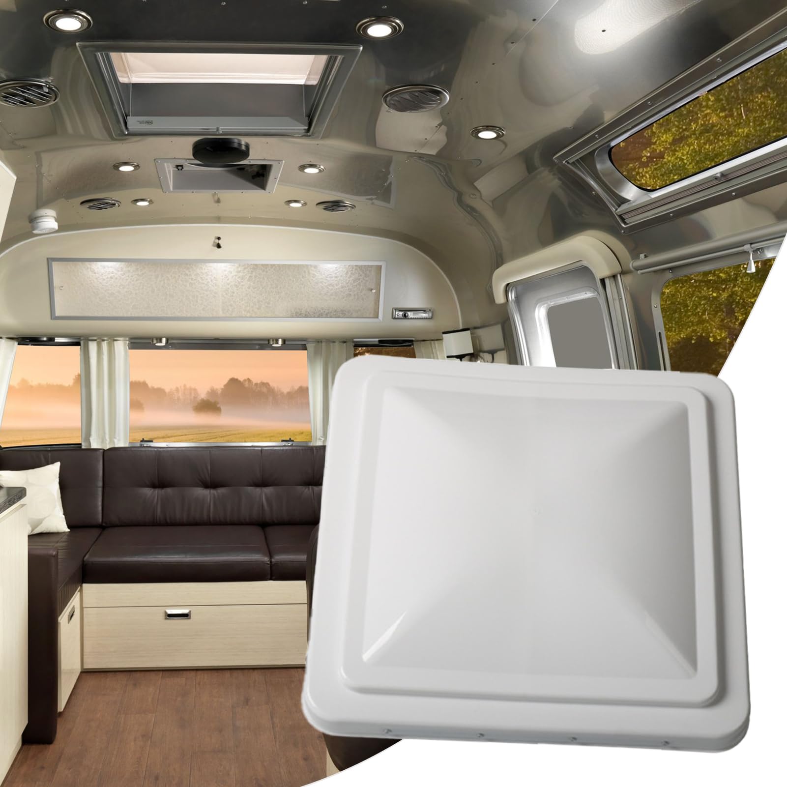 Ventilación De Techo Para Remolque De Carga - Ventana de Techo para Furgoneta de Viaje - Ventilación De Impermeable De 35 Cm Para Camping Viajes Autocaravana Furgoneta Remolque En Verano