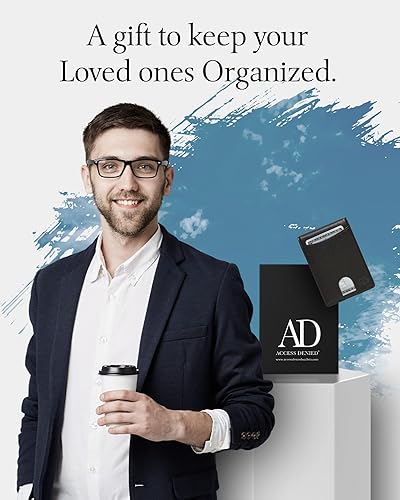 Miniatura 5 de Carteras plegables delgadas para hombre cartera delgada y minimalista con clip para dinero bolsillo frontal para tarjetas de crédito bloqueo RFID