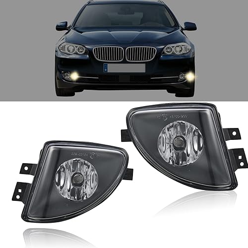 Faros antiniebla compatibles con BMW 528i 535i 550i xDrive Sedan, ActiveHybrid 2011 2012 2013 5 Sedan F10 F11 5 Series 1 par de lámparas antiniebla