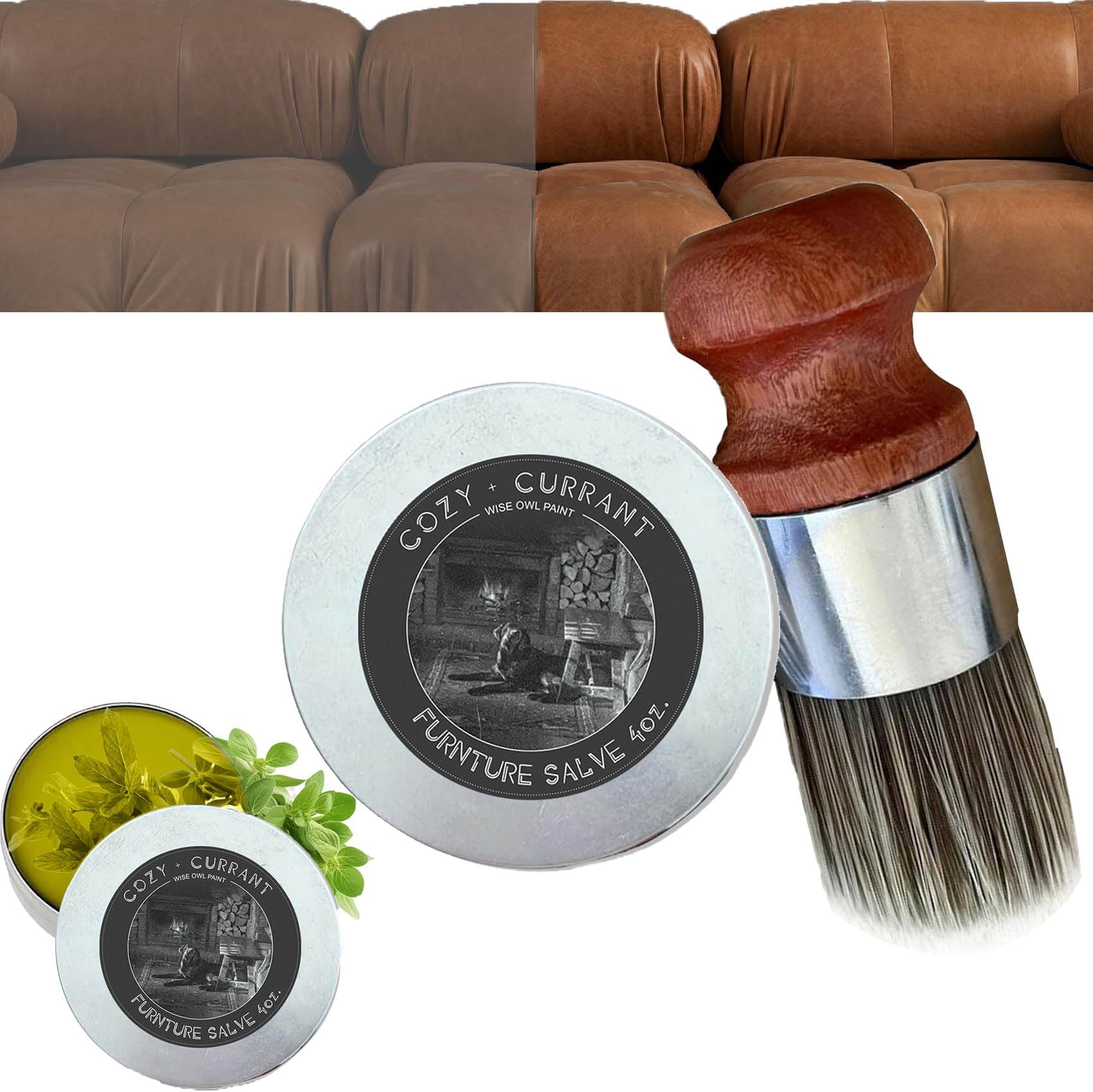 Amazon.com: LONVEAR Wise Owl Furniture Salve for Leather. Leather Salve for  Furniture. Leather Furniture Salve and Brush. Wise Owl Paint. Furniture  Salve Leather. Leather Salve and Brush (1 Pcs) : Automotive