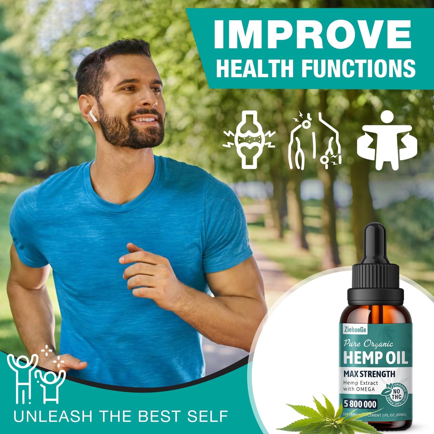 Organic Oil Drops - Maximum Strength 100% Natural Drops 4 Pack