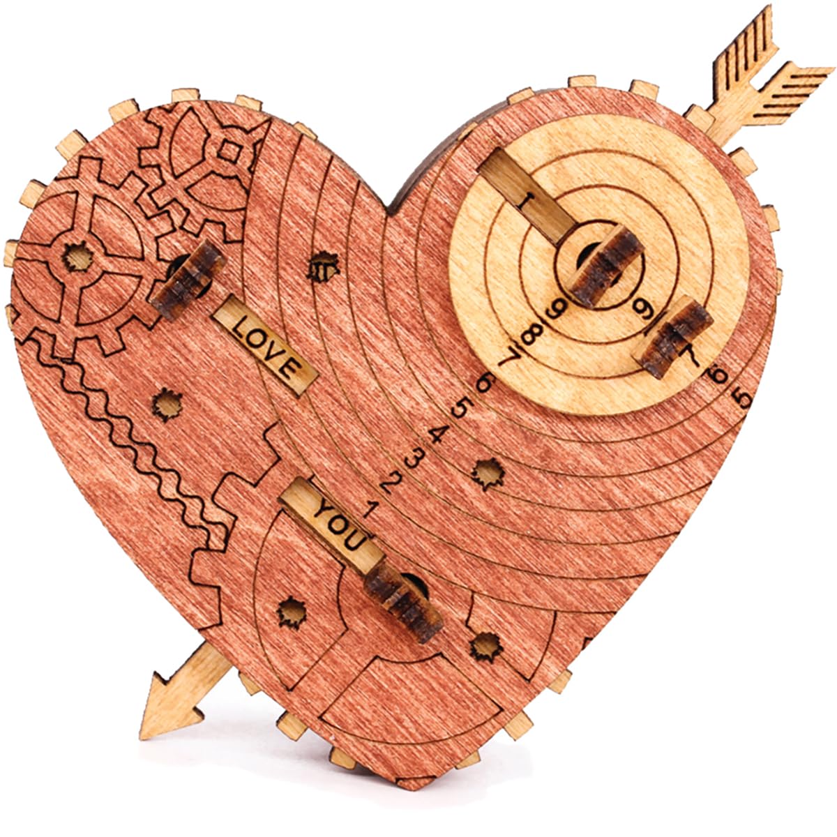 iDventure Tin Woodman`s Heart. Eine mechanische Schatzkiste - Schmuck Versteck Hochzeitsgeschenke - Cryptex - Geschenkverpackung Geburtstag Questbox Valentinstag - 3D Puzzle