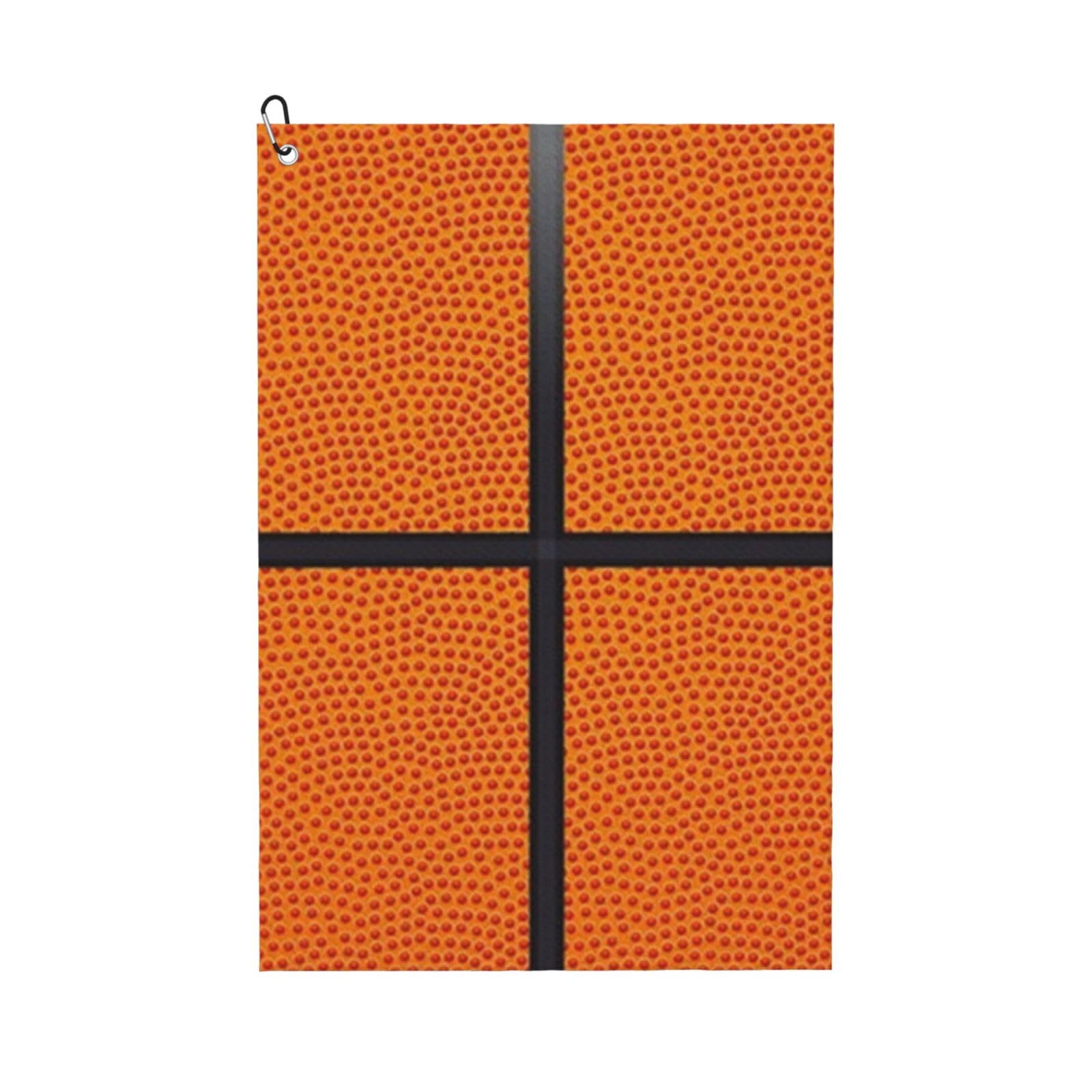 Hnnkloy Basketball Ball, 16x24 in Portable Waffle Golf Towels with Carabiner Clip for Golf Bag