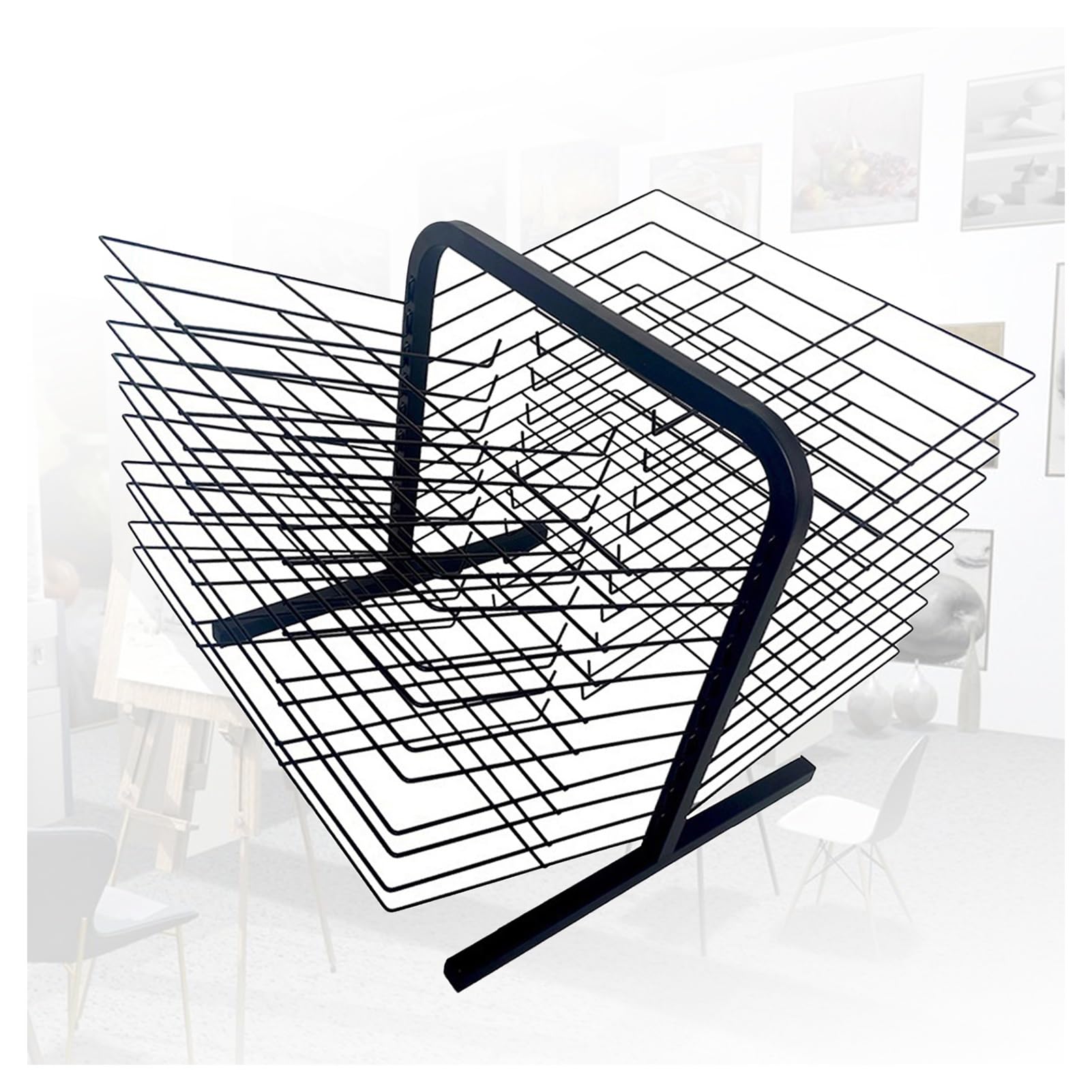 Séchoir à papier à dessin en métal de qualité supérieure pour galeries et artistes