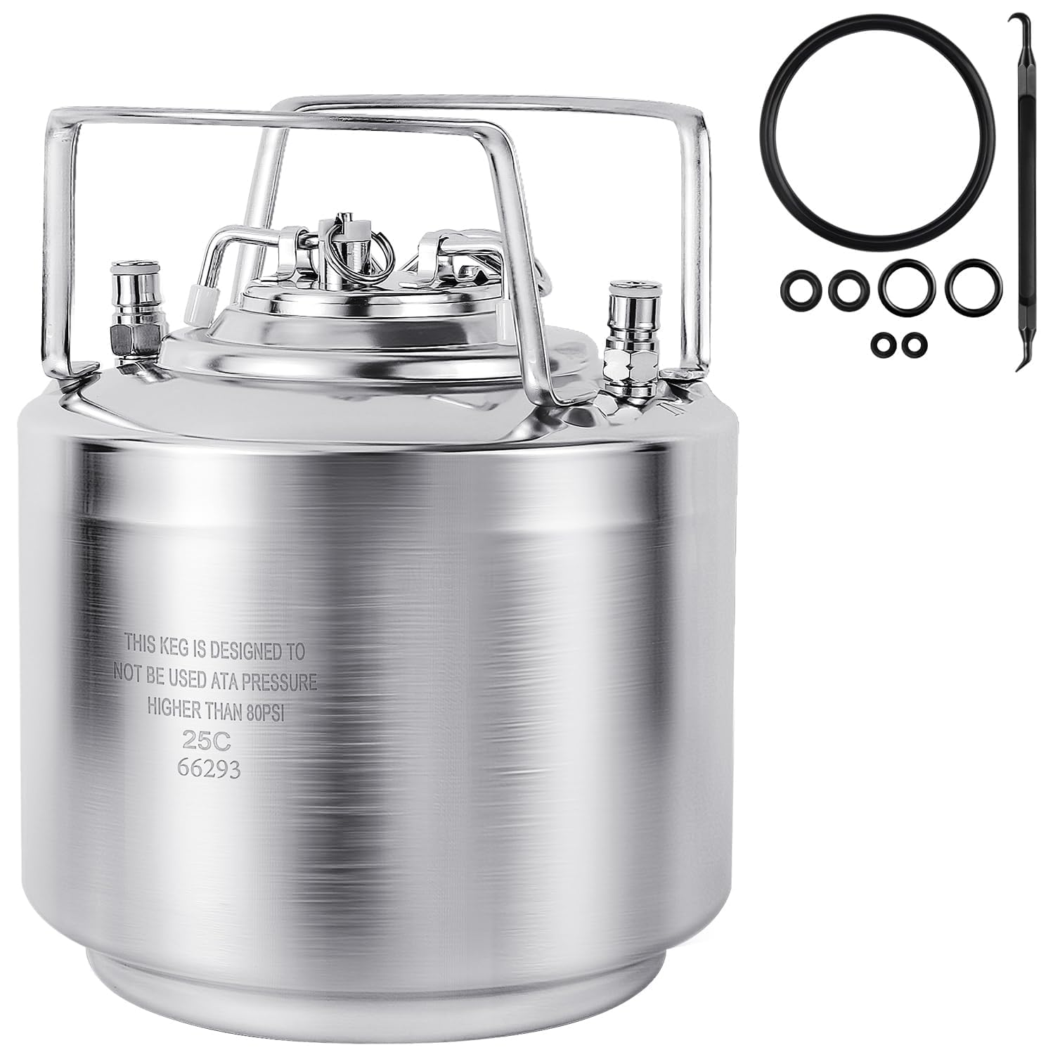 Fût à bière en acier inoxydable pour service pression à la maison MRbrew