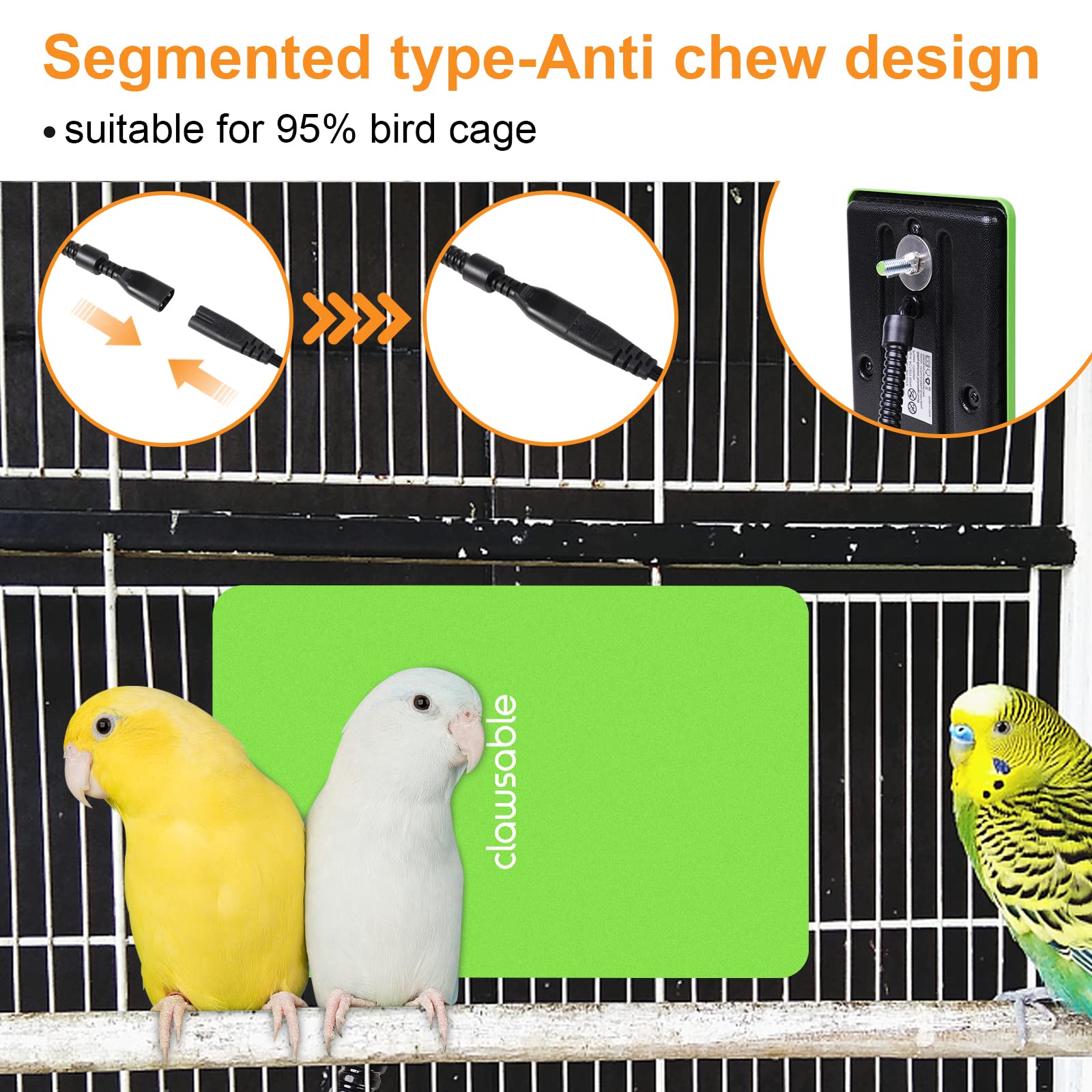 Vogelheizung Für Käfig - 12V 18W Metallheizung Mit Thermostat Für Papageien & Sittiche