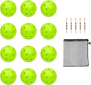 Plastic Golf Balls Practice Limited Flight Golf Training Ball Hollow Swing Practice Indoor Golf Balls with Mesh Drawstring Bag for Backyard Driving Range or Outdoor