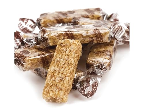 Joyva Sesame Crunch - Pequeñas barras de caramelo de sésamo crujientes envueltas individualmente con miel, aperitivos dulces para llevar, Kosher,