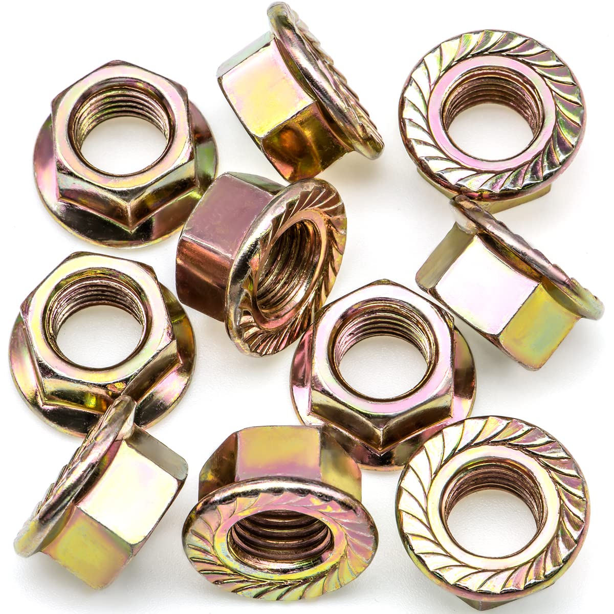 Amazon.com: Rexka 10pcs Exhaust Spin Lock Nuts W/Serrations M10