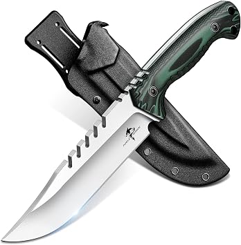 Purple Dragon Fixed Blade Knife -Full Tang Outdoor Knife Green