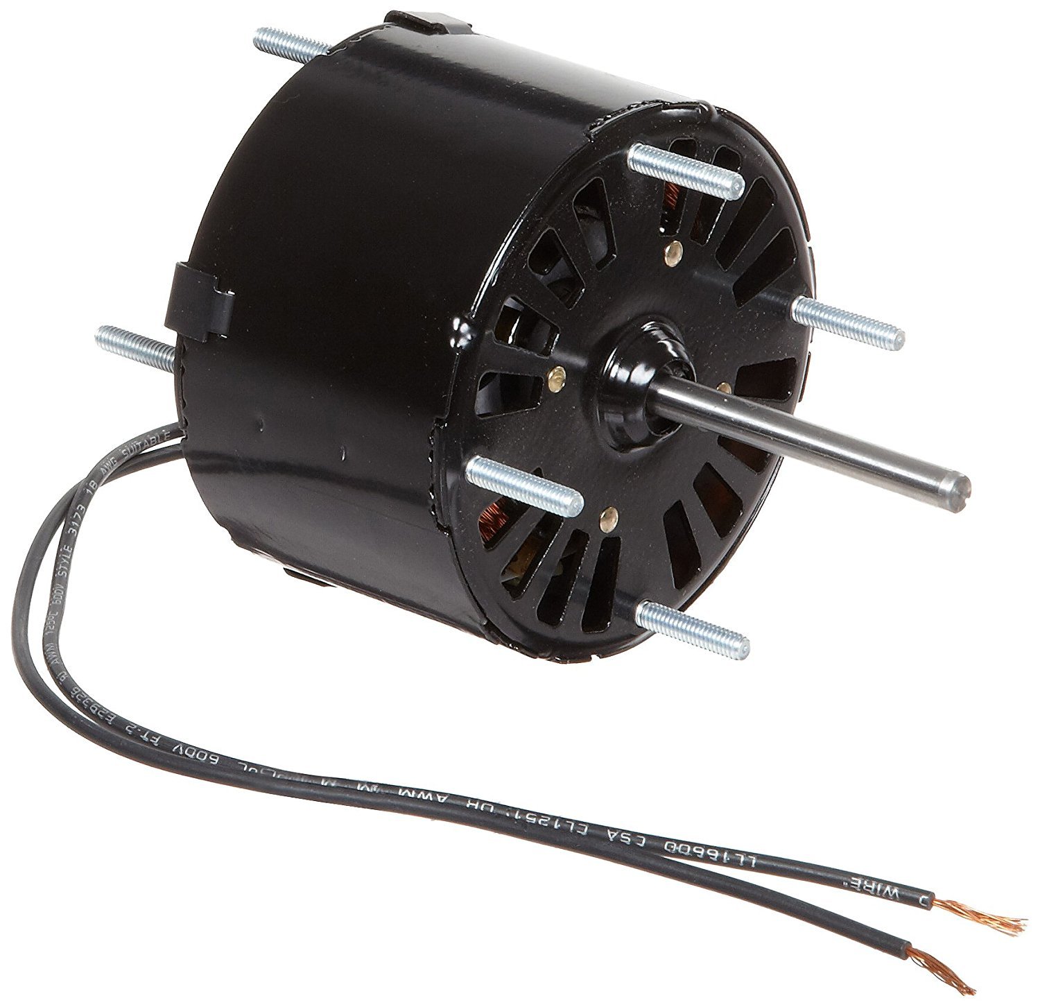 Fasco D121 3.3" Frame Open Ventilated Shaded Pole General Purpose Motor with Sleeve Bearing, 1/70HP, 1500rpm, 115V, 60Hz, 0.7 amps, CCW Rotation