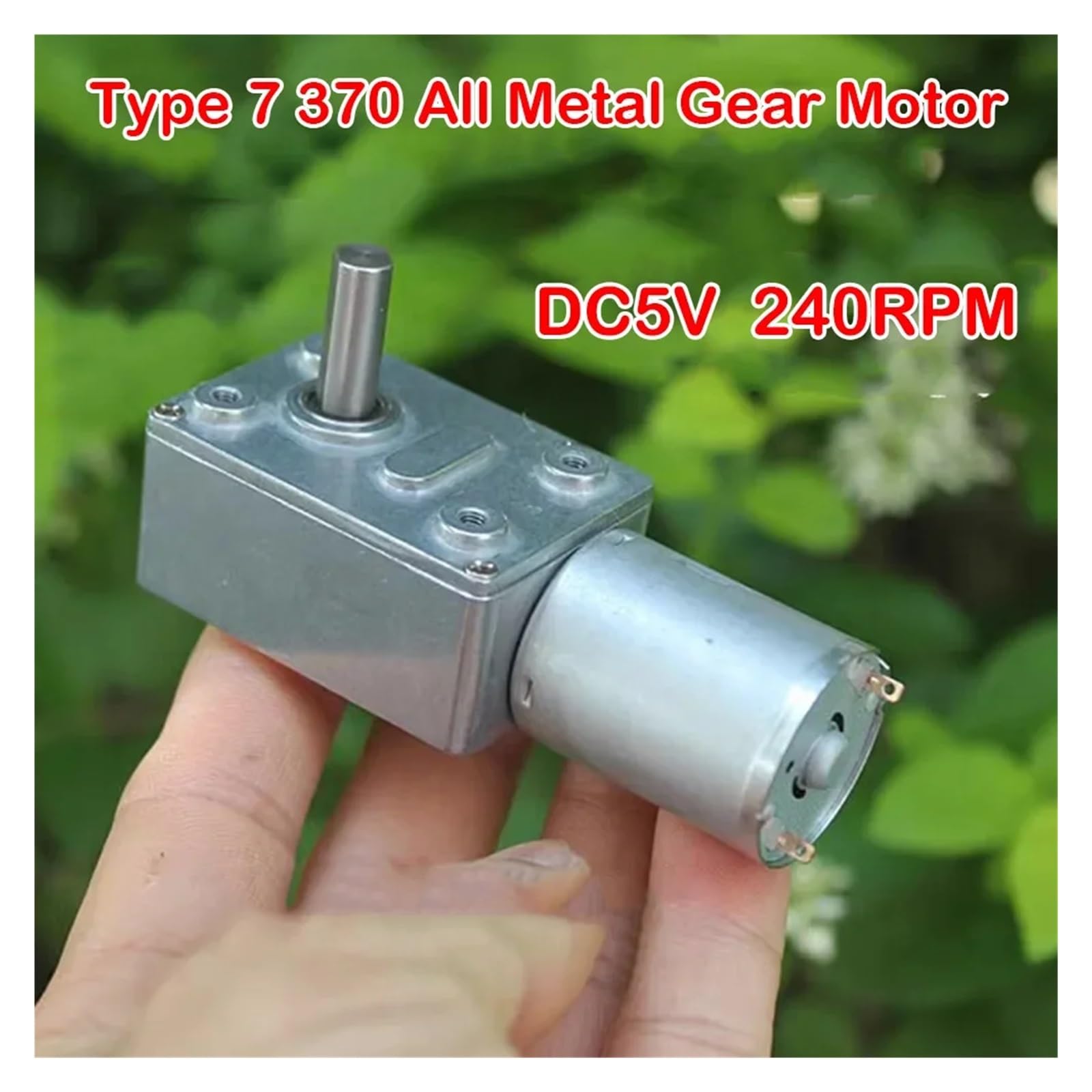 TSIOHKBS Electronic Starter 7 Font Worm Geared Electronic Starter DC 3-8V 5V 240RPM Self-Locking Slow Speed Large Torque Small Reduction