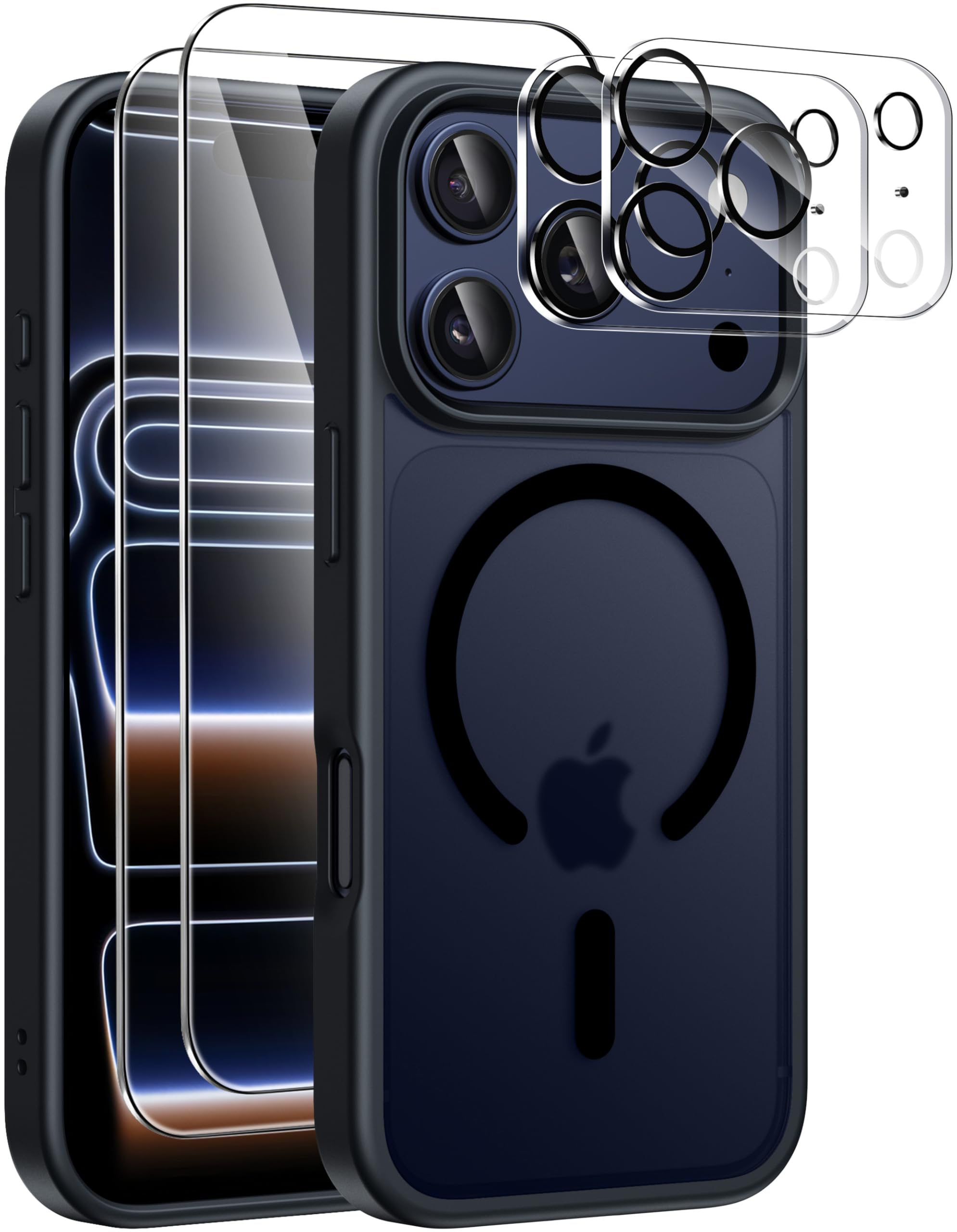 ivencase Magnétique Coque pour iPhone 17 Pro Max avec 2 Verres Trempés et 2 Camé