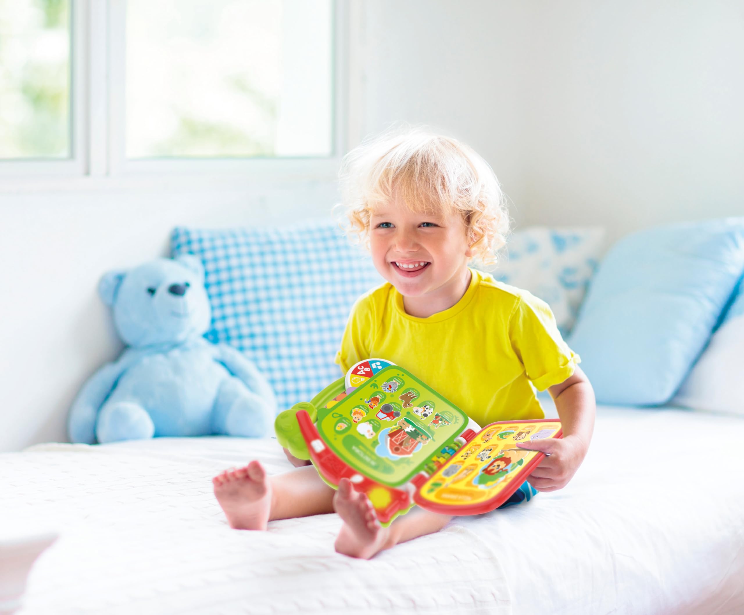 Clementoni Baby Discover the world in 100 worlds - interactive book 1 year electronic speaking, edukacyjna dwujęzyczna książka dla dzieci, dwujęzyczny dźwięk dotykowy, nauka włoskiego i angielskiego,
