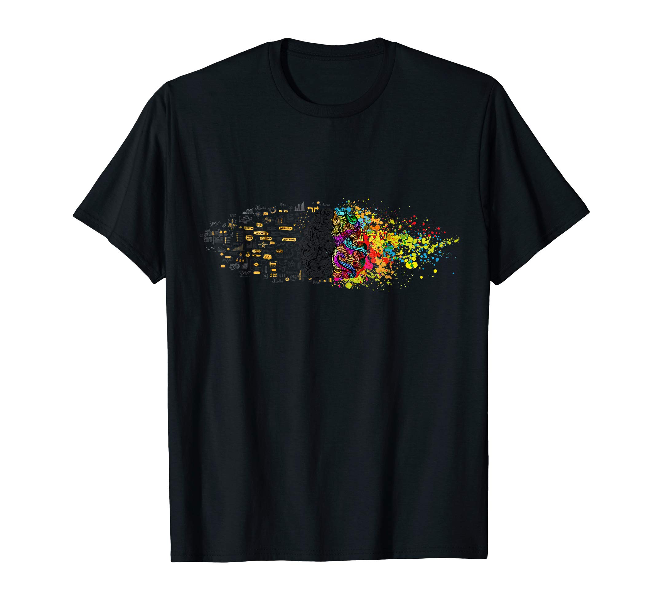 Two Sides Of The Brain T-Shirt - Creative Science Tee