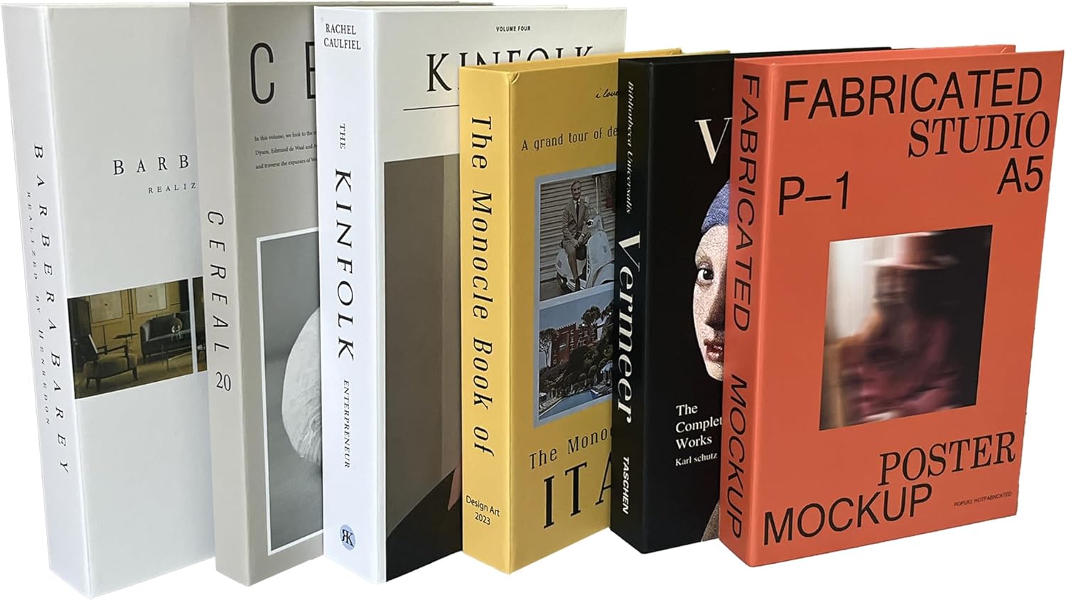 Decorative Fake Books for Home Decor - Set of 6Pcs Foldable Faux Book Vintage Coffee Table Bookshelf Decor, Premium Faux Book Set for Shelves & Living Room Aesthetic Mix Color