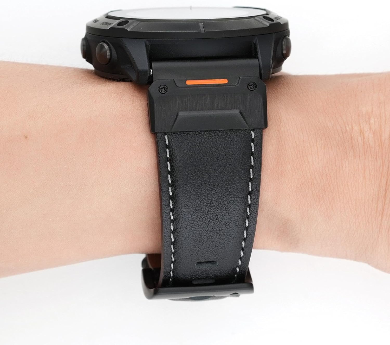 Abanen Genuine Leather Watch Band for Garmin Fenix 8 47mm / epix Pro 47mm / Instinct 3 45mm, QuickFit Retro Classic Wrist Strap for Fenix 7/6/5,Quatix 7 - Image 6