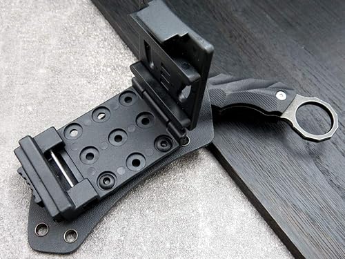 Miniatura 9 de CCanku C1692 Cuchillo de hoja fija de fibra de carbono, mango G10 de acero D2 de 4 pulgadas, herramientas EDC para campamento, cuchillo de dientes