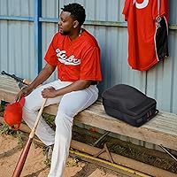 Vista 5 de khanka Estuche de transporte rígido compatible con gorras de béisbol. Este organizador protege hasta 8 sombreros (negro)