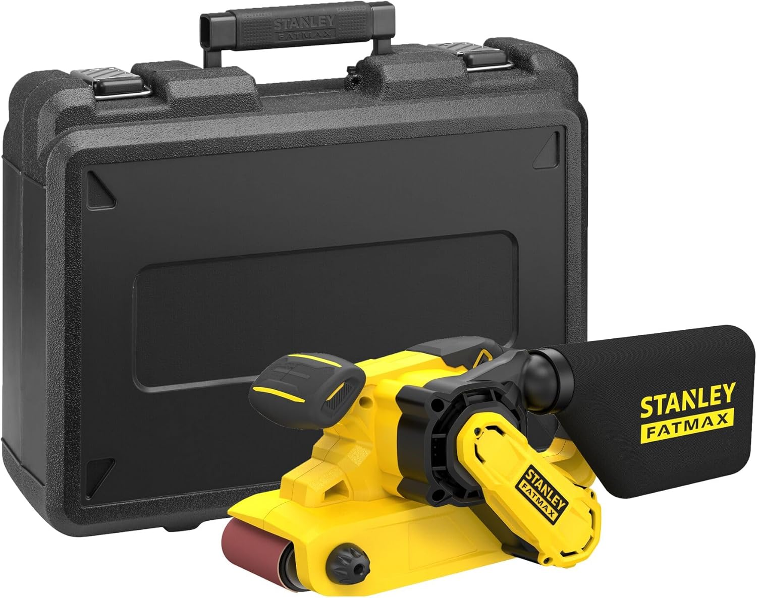 STANLEY FATMAX | 1,010 W Corded Belt Sander - Variable Speed 0‑380 m/min, 75 × 533 mm Belt for Surface Prep, Includes Dust Bag & Case