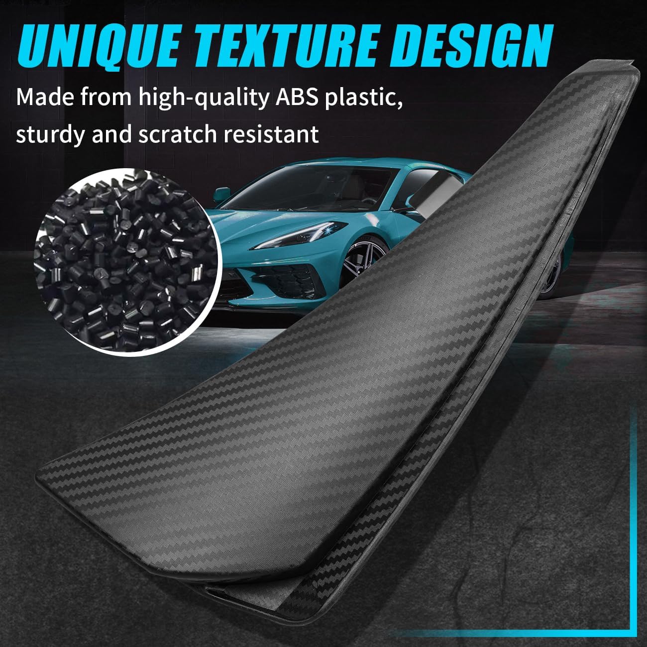 Extended Front Rear Splash Guards Mud Flaps Compatible with for 2020-2025 Chevy Corvette C8 Stingary Z51 Convertible/HTC Wheels Mudguards Mudflap Fender Replacement for 84263453 84263457