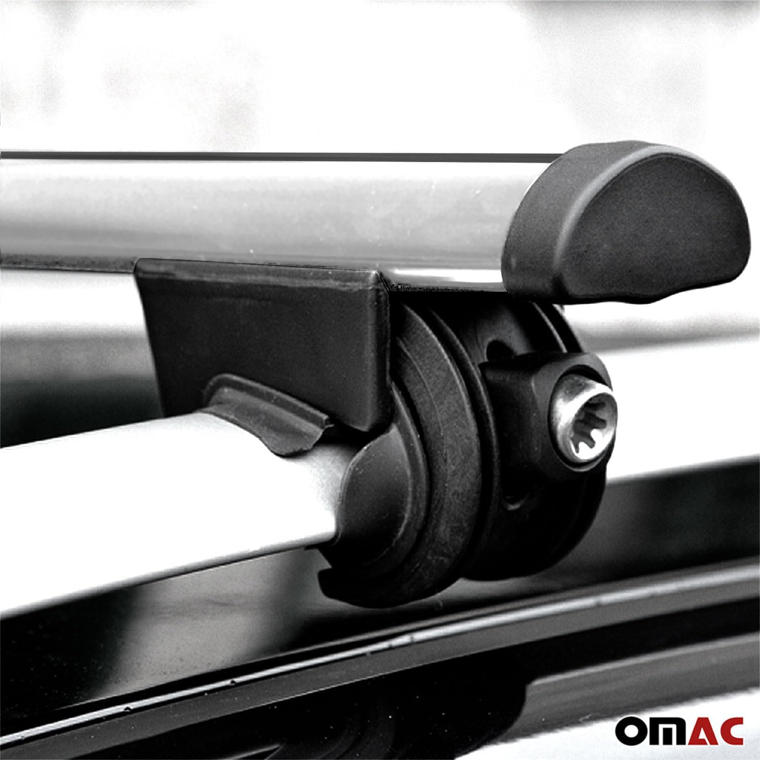 OMAC Roof Rack Cross Bars Lockable for Mitsubishi Outlander 2007-2013 Gray 2 Pcs Anti-Theft for Travel Kayak Canoe Surf Ski Snowboard Camping