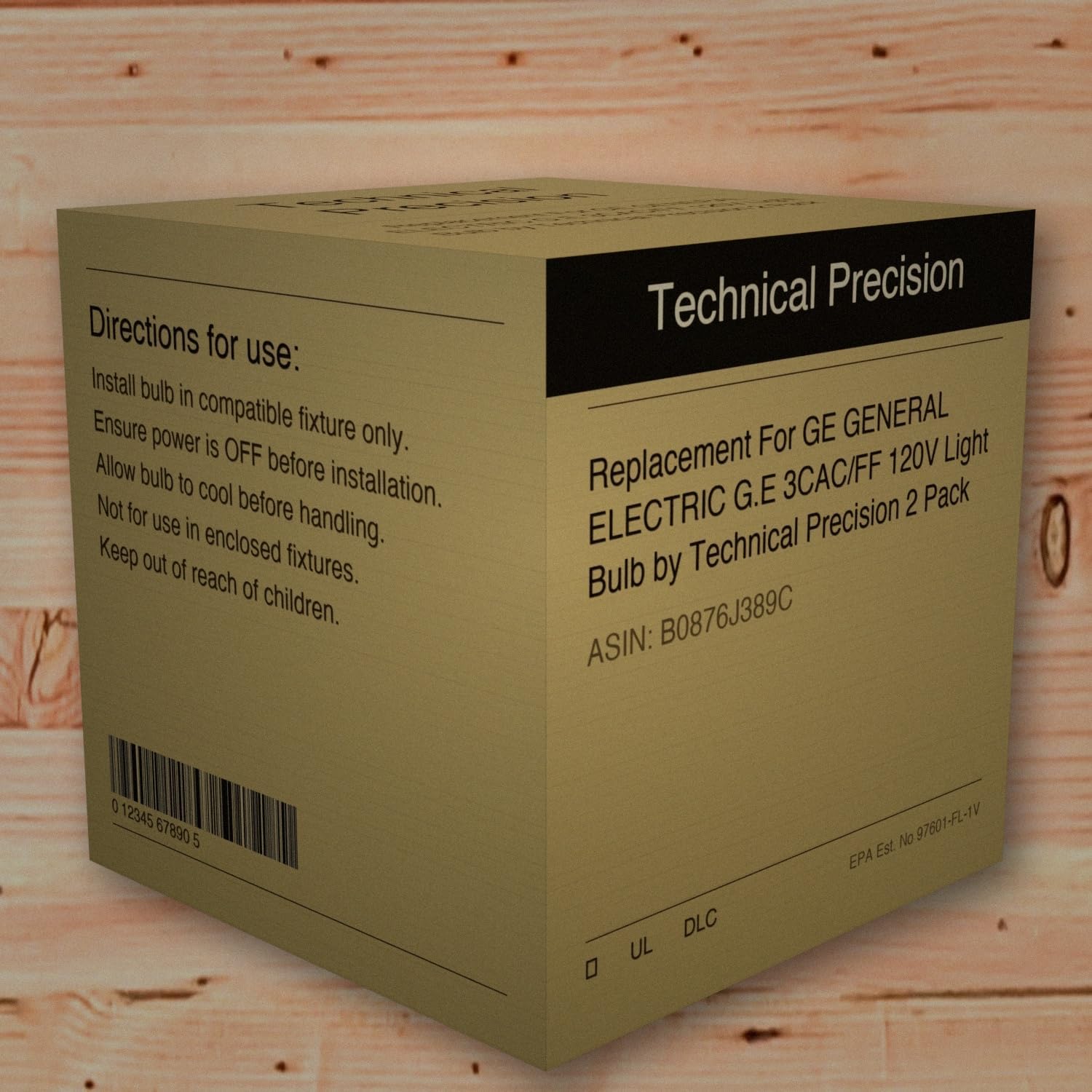 Technical Precision Replacement for GE General Electric G.E 3CAC/FF 120V Light Bulb 2 Pack