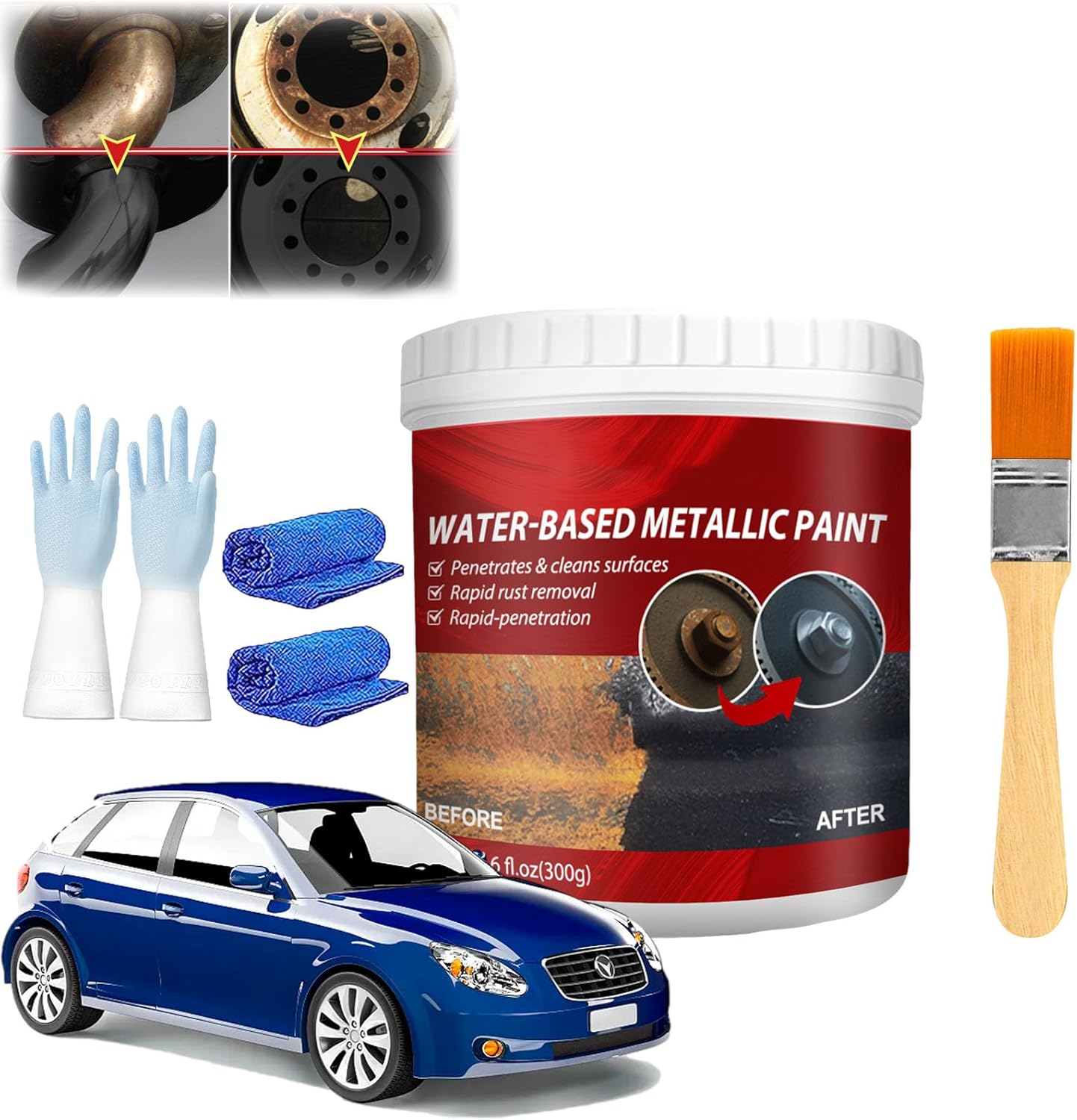 Rust Removal Converter Metallic Paint, Rust Remover Converter for Metal, Rust