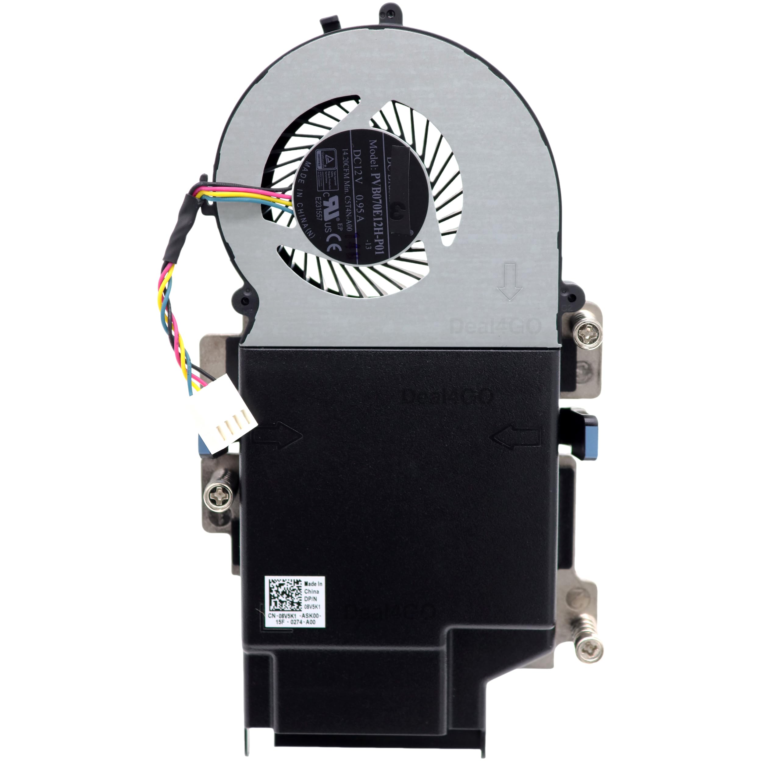 Deal4GO 12V 65W Cooling Heatsink w/Fan Blower 8V5K1 C5TCN Replacement for Dell Optiplex 3080 5080 7080 7090 Micro MFF Desktop