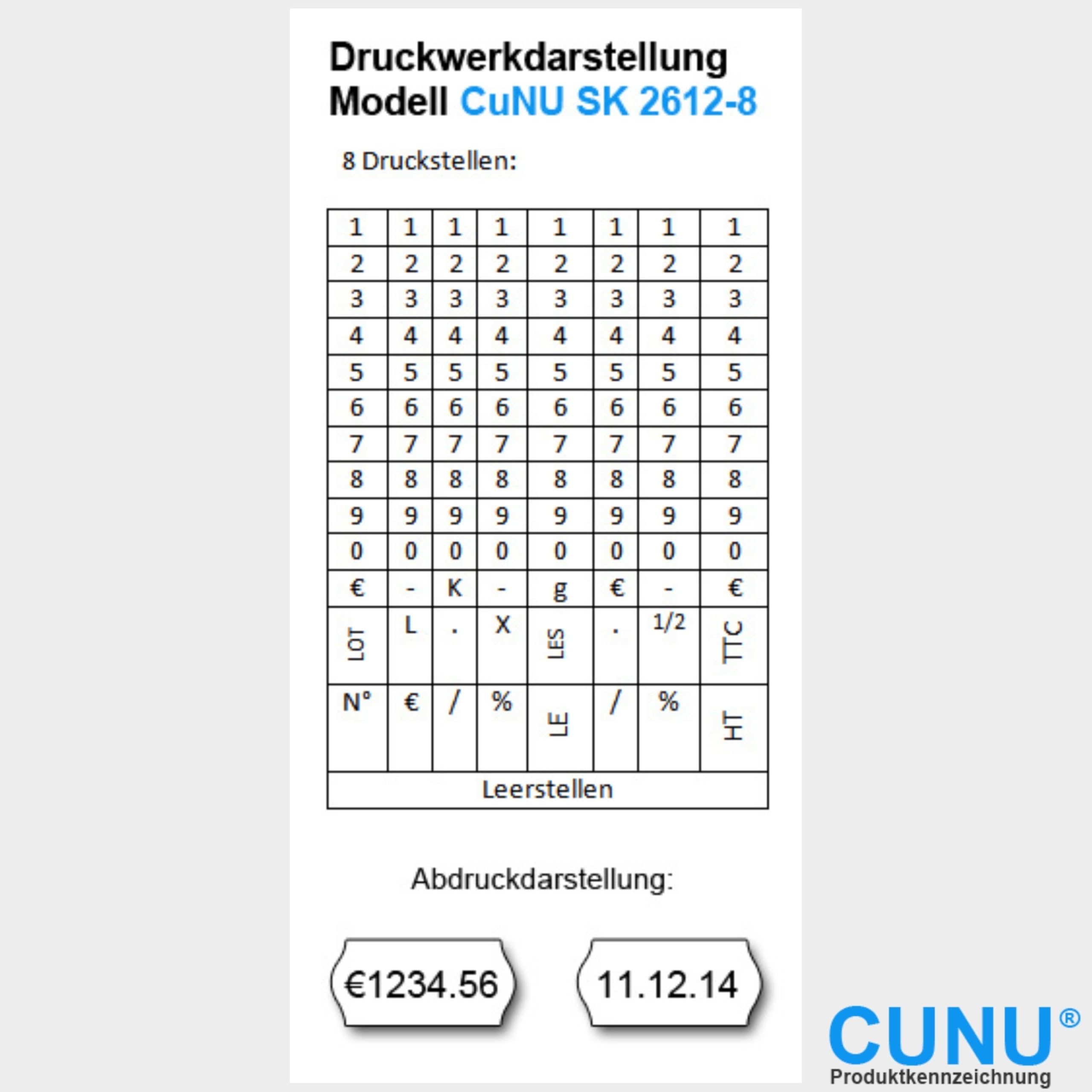Einzeiliger Auszeichner für Preise, Datum, Grundpreise & Chargennummern - Etikettiergerät einzeilig für 26x12mm Etiketten - Profi Gerät/Maschine geeignet als Datumsauszeichner und Preisdrucker