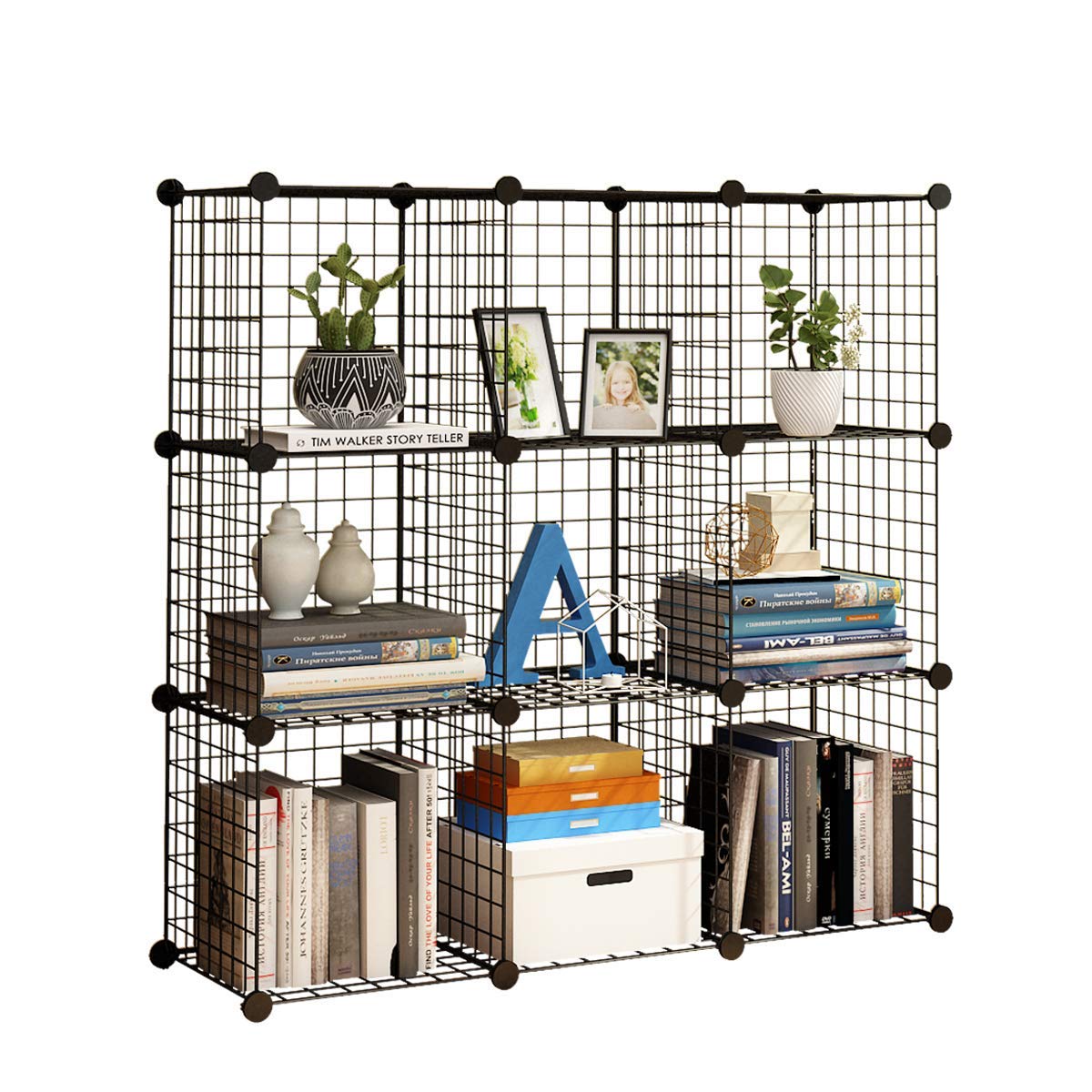 Buy Wire Cube Storage Origami Shelves Metal Grid Multifunction Shelving