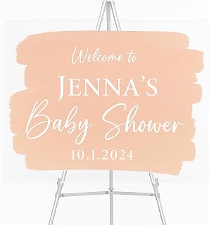 Custom Acrylic Baby Shower Welcome Sign | Modern and Stylish Design | Personalized Colors & Sizes | 12x15 to 24x30 UV Printed Sign