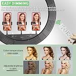 25inch Ring Light Wall Mount with Phone Holder, Rotatable Triangle Boom Arm Overhead Light Stand for Photography Lighting Studio, Live Streaming, Beauty Tattoo Light, Salon, Barber Light