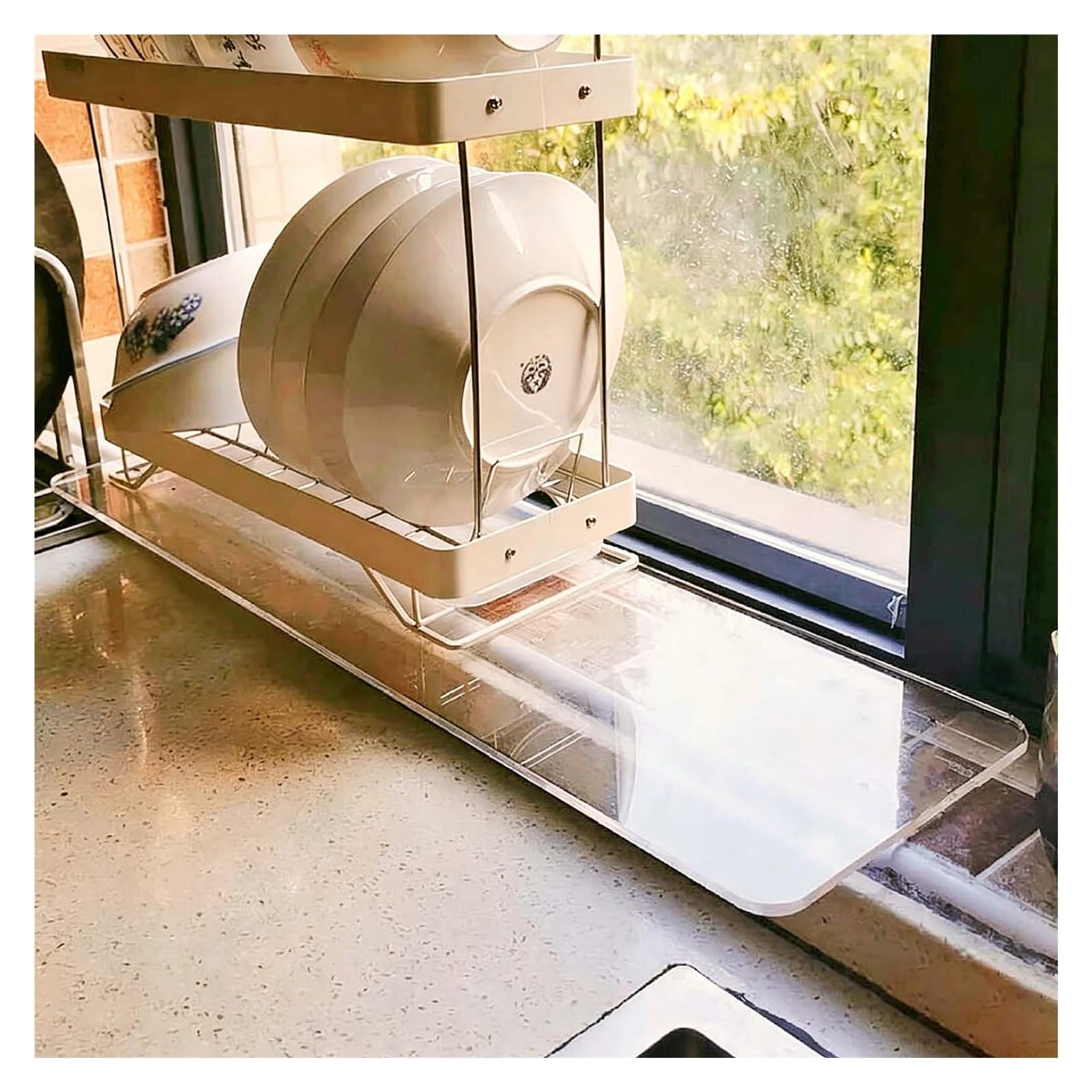 Placa extensible de acrílico para alféizar, extensión de repisa estrecha de cocina